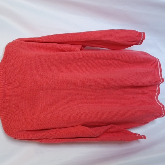 Vtg 80-90's Paris Sports Club Sweater M Chunky Cable Knit V Neck, oversized - Picture 4 of 10